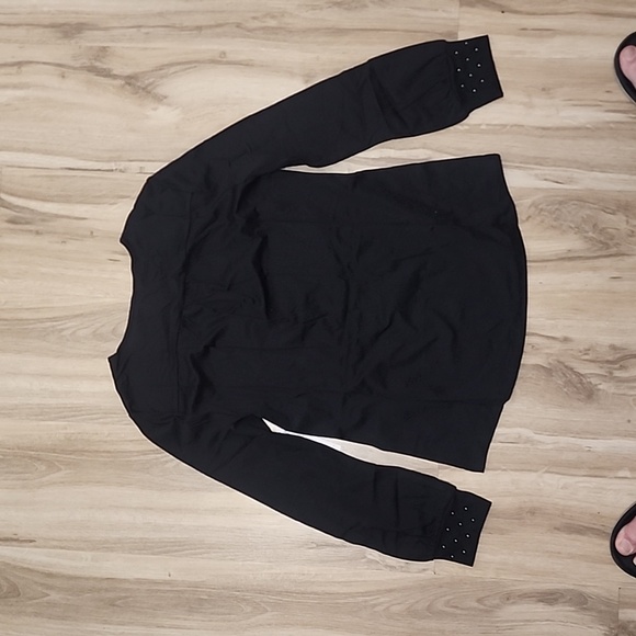 Chico's Notch Neek knit Studded top - Picture 4 of 9